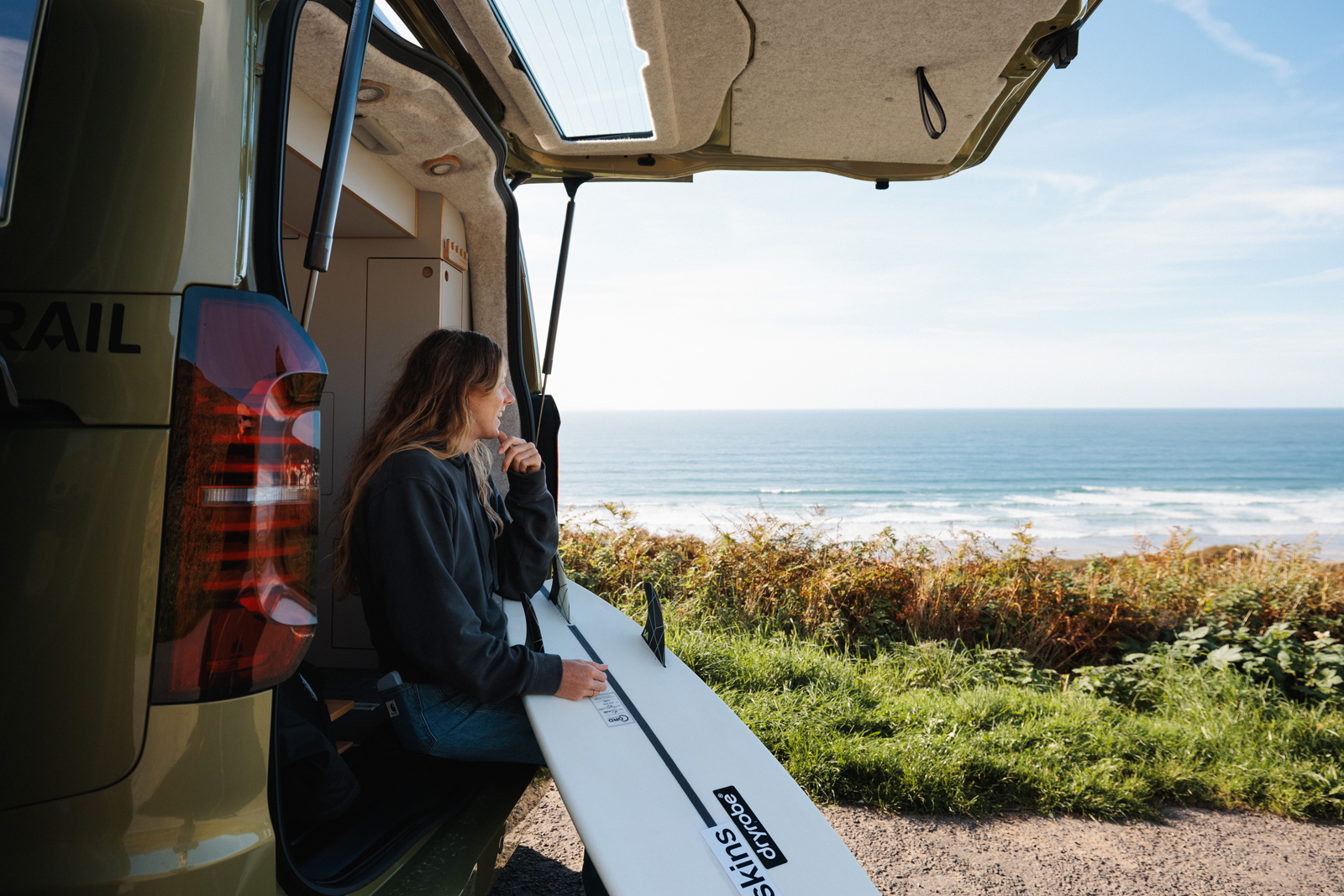 Taking in the view from the tailgate